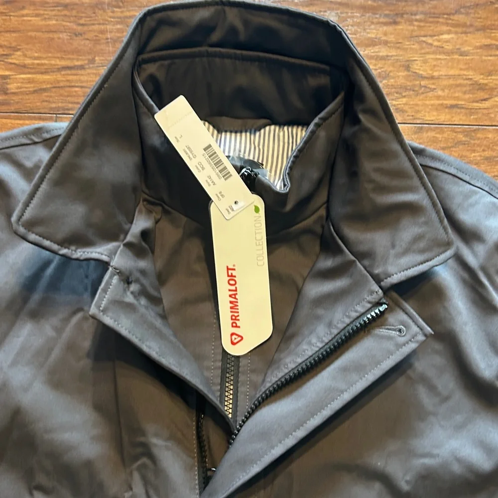J. Crew Men’s Fulton Insulated Polartec Jacket in grey  Size Large NWT